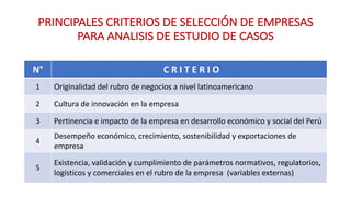 Análisis de Estudios de Caso en Perú