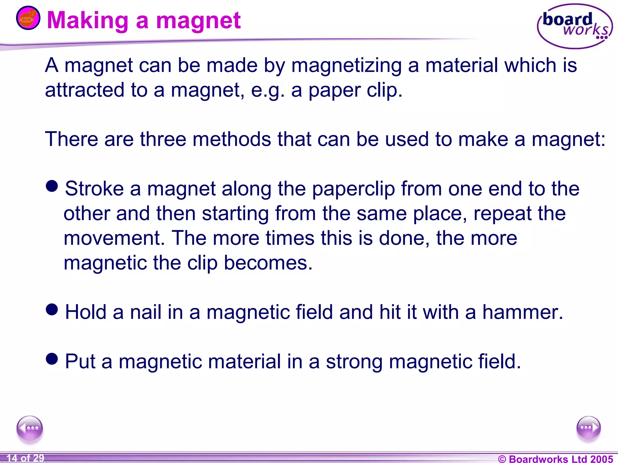 Using A Magnet Method 8 j magnets & electromagnets (boardworks) | PPT