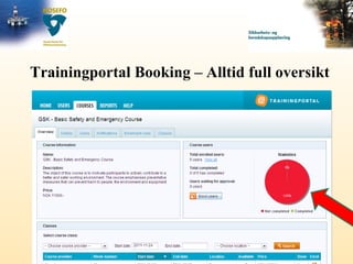 Trainingportal Booking – Alltid full oversikt 