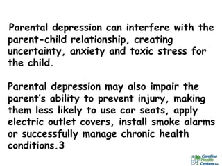 Improving Maternal and Child Outcomes: Focus on Maternal Depression | PDF