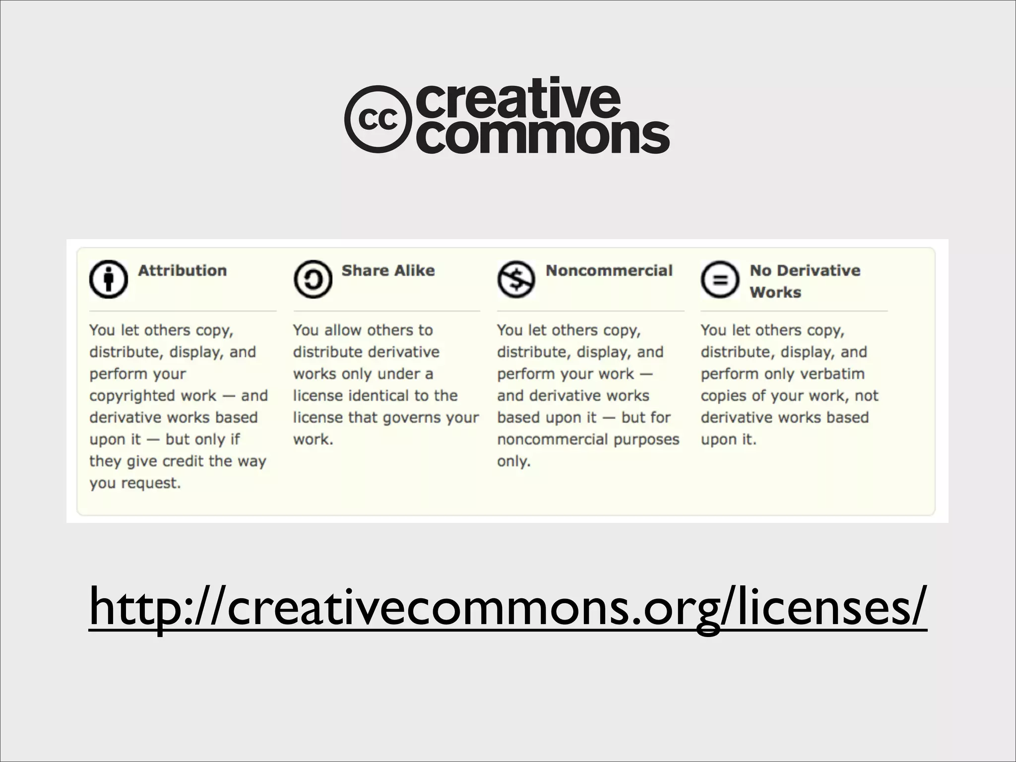 http://creativecommons.org/licenses/
 