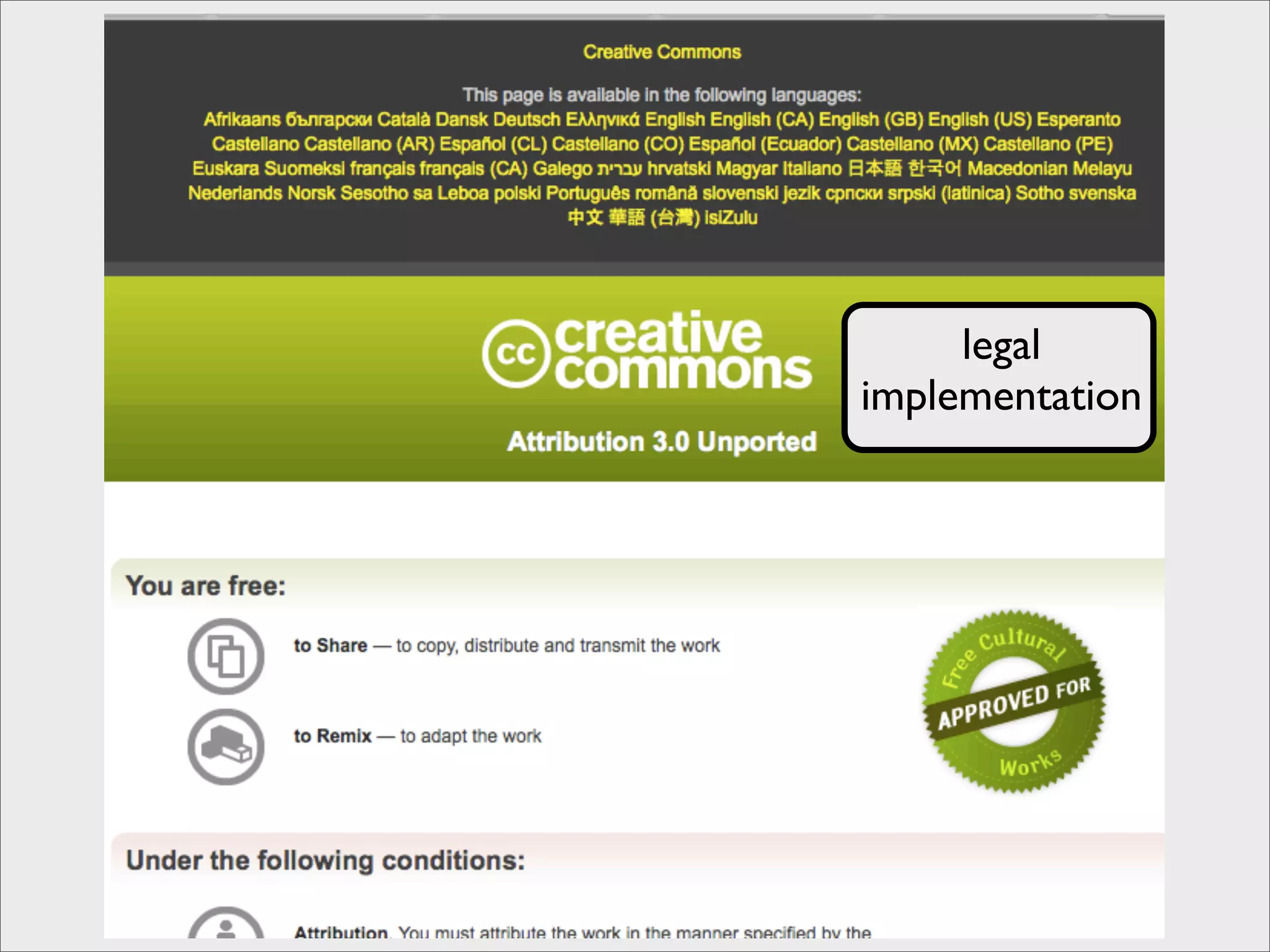 legal
implementation
 