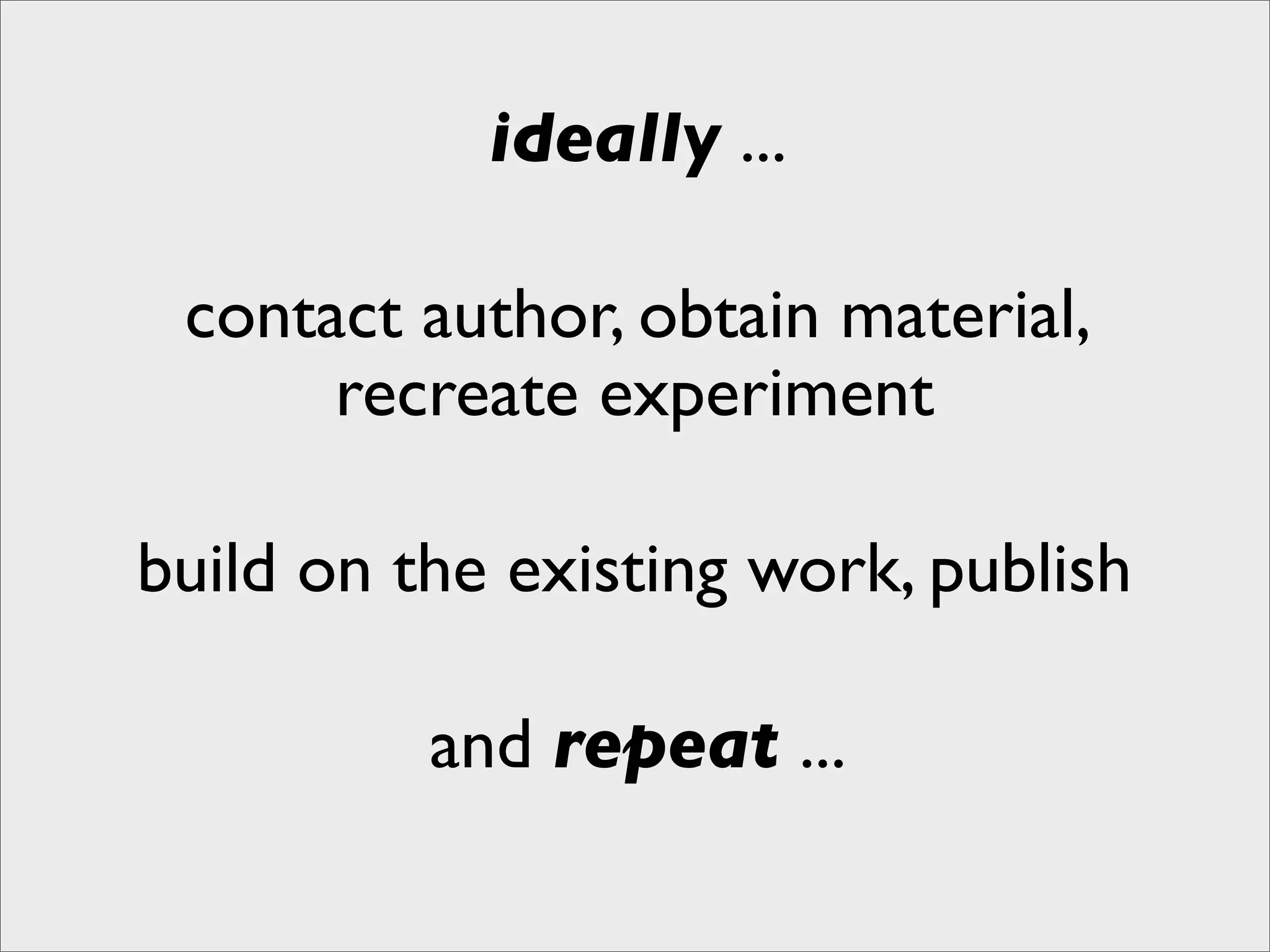 ideally ...

 contact author, obtain material,
      recreate experiment

build on the existing work, publish

          and repeat ...
 