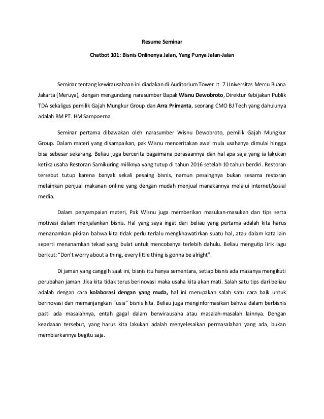 8 Kwh Sabrina Septiana Hapzi Ali Resume Seminar Universitas Merc