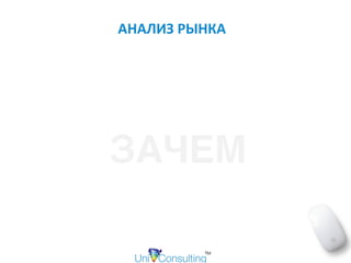 ЗАЧЕМ
АНАЛИЗ	РЫНКА
 