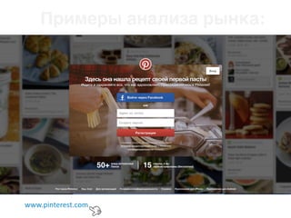 www.pinterest.com
Примеры анализа рынка:
 