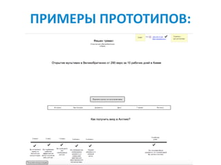 ПРИМЕРЫ	ПРОТОТИПОВ:
 