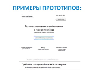 ПРИМЕРЫ	ПРОТОТИПОВ:
 