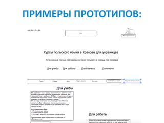 ПРИМЕРЫ	ПРОТОТИПОВ:
 