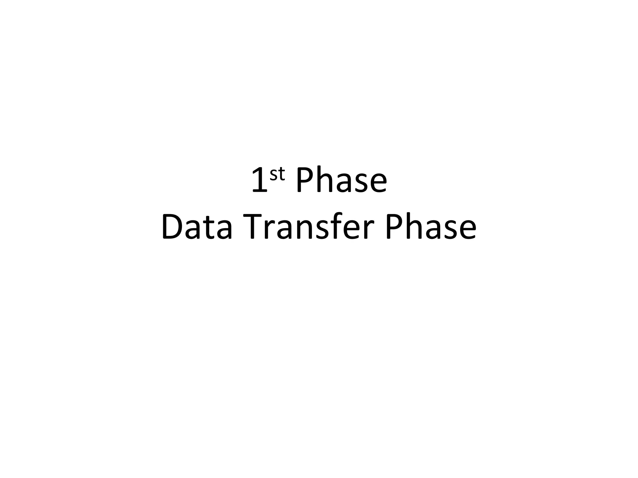 1st
Phase
Data Transfer Phase
 