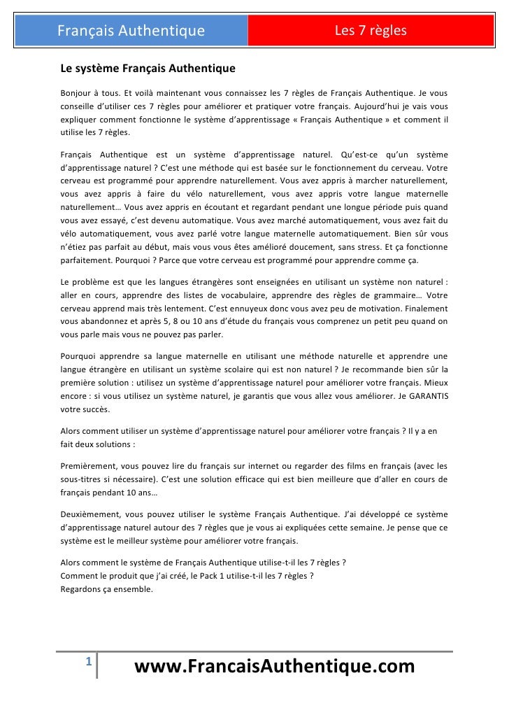 8 Le Système Français Authentique