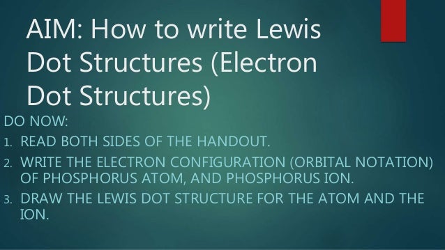 Lewis Dot Structure