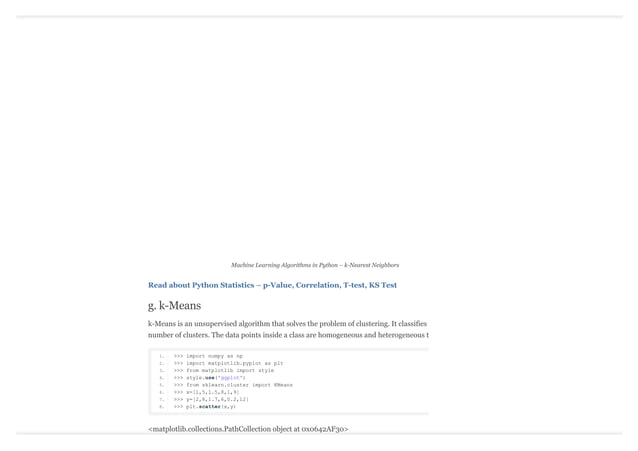 8 Machine Learning Algorithms in Python - You Must Learn - DataFlair.pdf