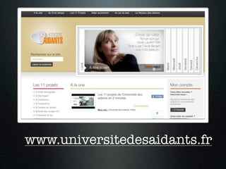 www.universitedesaidants.fr
 