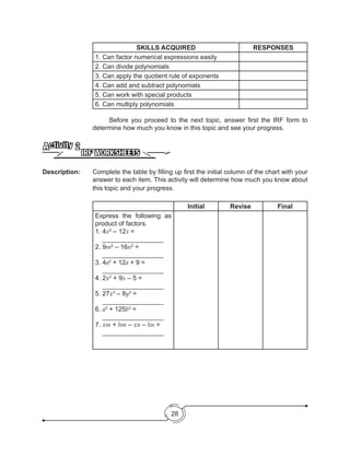 Grade 8 Learning Module in Math - Complete | PDF