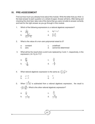 Grade 8 Learning Module in Math - Complete | PDF
