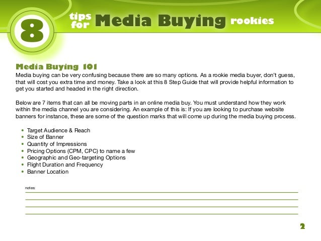 8 tips for media buying rookies media buying 101