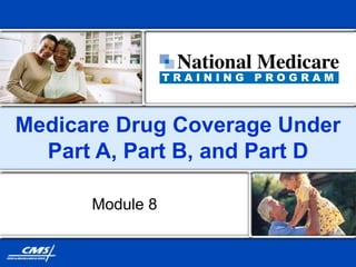 Medicare Drug Coverage Under Part A, Part B, and Part D Module 8 