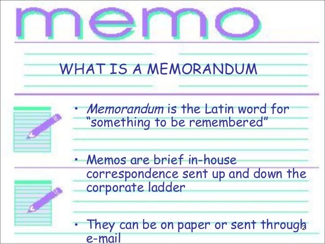 8 memo 34 what is a memo