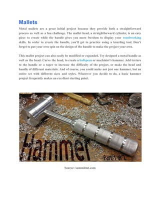 Metal Lathe Projects For Beginners