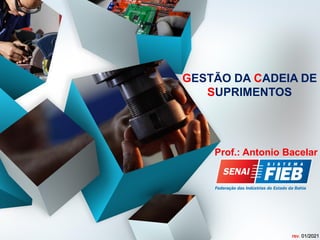GESTÃO DA CADEIA DE
SUPRIMENTOS
Prof.: Antonio Bacelar
rev. 01/2021
 