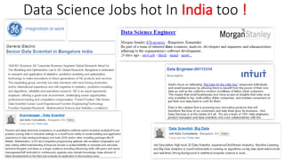 Data Science Jobs hot In India too !
 