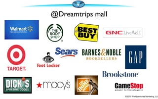 ©2011 WorldVentures Marketing, LLC
@Dreamtrips mall
 