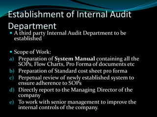Proper Allocation of WorkDepartment heads to ensure adherence to SOPs
