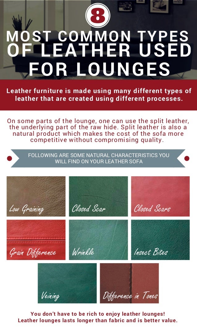 8 most common types of leather used for lounges