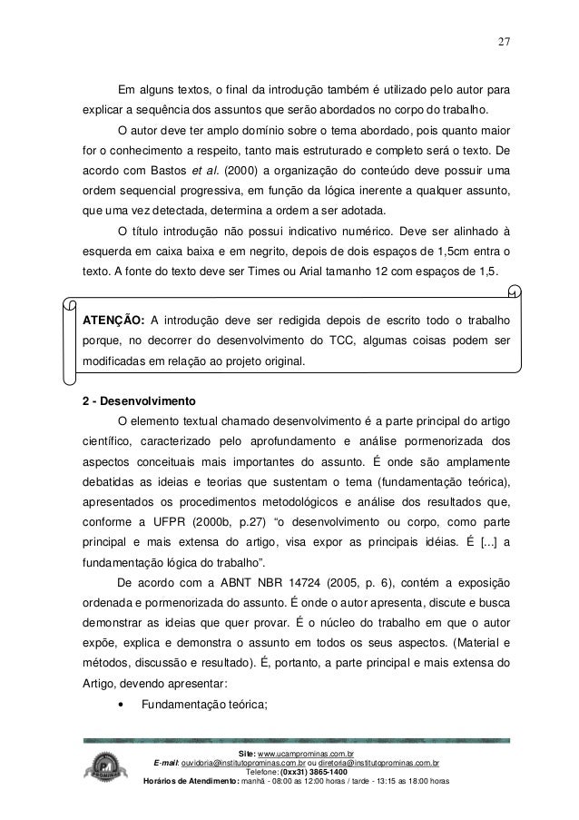 Exemplos De Desenvolvimento De Artigo Cientifico