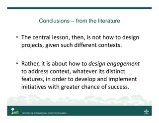 Multi-stakeholder forums as innovation for natural resource management?