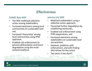Multi-stakeholder forums as innovation for natural resource management?