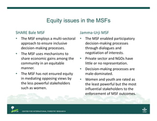 Multi-stakeholder forums as innovation for natural resource management?