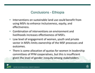 Multi-stakeholder forums as innovation for natural resource management?