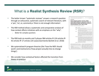 Multi-stakeholder forums as innovation for natural resource management?