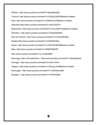 90
ODaiko - http://www.youtube.com/watch?v=gkeqlQeyqK0
Tsuzumi- http://www.youtube.com/watch?v=FDq2y2Jq9PA&feature=related
Koto- http://www.youtube.com/watch?v=L24Nb4CJzV4&feature=related
Shamisen-http://www.youtube.com/watch?v=w5rs7pfZuPs
Shakuhachi- http://www.youtube.com/watch?v=f7s-wXZWT5o&feature=related
Shinobue - http://www.youtube.com/watch?v=57jwbZbQDpU
Sho and hichiriki - http://www.youtube.com/watch?v=CYdCt9XbA8w
Ryūteki-http://www.youtube.com/watch?v=e7lQb4Nx3Sg
Nokan- http://www.youtube.com/watch?v=1nOATkFsBOQ&feature=related
Biwa- http://www.youtube.com/watch?v=ZE8WTIB4kP0
http://www.youtube.com/watch?v=k_UhaSi46NQ
kamunggo video with explanation - http://www.youtube.com/watch?v=ZZzeNjyGs2I
Changgo - http://www.youtube.com/watch?v=iXrcY-tXiv4
Haegum- http://www.youtube.com/watch?v=ZsyIvJg_Dh8&feature=related
Komunggo - http://www.youtube.com/watch?v=nZZAsbAzx6M
Kayagum - http://www.youtube.com/watch?v=tFe8nHQottI
 