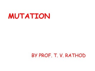 MUTATION
BY PROF. T. V. RATHOD
 
