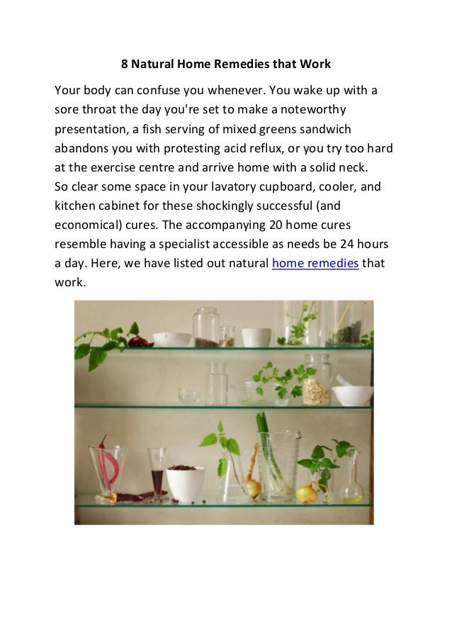 8 natural home remedies that work
