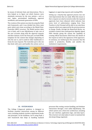 Digital Hierarchical Approval System for College Administration | PDF