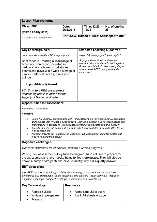 8NE Assessment Write-up 26.5.2016