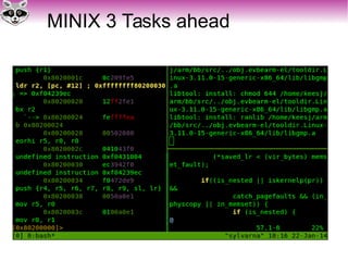 MINIX 3 Tasks ahead
 