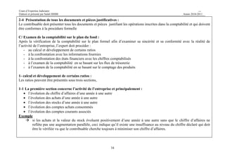 Cours d’Expertise Judiciaire CH/H 
Elaboré et présenté par Salah DHIBI Année 2010-2011 
2- La présentation du livre d’inventaire et du journal général contenant des vices de forme : 
Le contribuable doit présenter dans ce cas un livre d’inventaire et un journal général sans tenir compte des procédures de 
forme (coté, paraphé) ni des procédures de la comptabilité informatisée. 
2-1 Présentation du livre d’inventaire et du journal général non cotés et non paraphés : 
 Dans certains cas, le contribuable présente le livre d’inventaire et le journal général ou l’un des deux non cotés et 
non paraphés auprès du tribunal du première instance 
 Bien que ces procédures formelles constituent une obligation de la loi, le contribuable est tenu d’y respecter, l’expert 
est tenu de vérifier le contenu de la comptabilité et ne doit pas se limiter à ces vices de forme et doit vérifier la 
sincérité des informations contenant la comptabilité. 
2-2 Paraphe du livre d’inventaire et du journal général au delà du commencement de l’activité de l’entreprise 
 La jurisprudence et la doctrine administrative considère que le simple retard du paraphe des registres ne constitue pas 
un motif de rejet de la comptabilité auprès de l’administration fiscale si ce retard n’a pas d’effet sur la sincérité de la 
comptabilité. 
2-3 Non dépôt d’une copie du programme ou la non notification de rectification 
 Lorsque la comptabilité est informatisée, le contribuable est tenu de déposer une copie du programme initial ou 
modifié inscrit sur un support magnétique auprès du bureau de l’administration fiscale contre un récépissé ou 
d’informer le bureau concerné de la nature du matériel utilisé de son installation et de toutes les modifications 
touchant ses données. 
 La doctrine administrative considère que le non respect de l’une de ces obligations sus indiquées constitue un motif 
pour le refus de la comptabilité, et c’est pour cette raison qu’on doit contrôler le fond de la comptabilité. 
33 
 