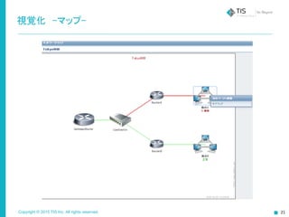 Copyright © 2015 TIS Inc. All rights reserved. 21
視覚化　-マップ-
 