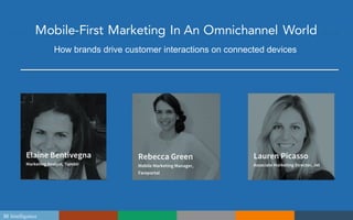 BI Intelligence
Mobile-First Marketing In An Omnichannel World
How  brands  drive  customer  interactions  on  connected  devices  
 