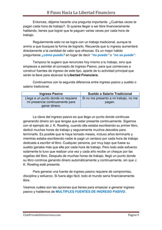 8 pasos hacia la libertad financiera | PDF