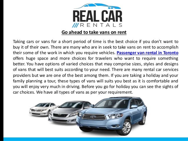 8 Passenger Van Rental in Toronto