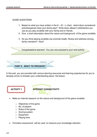 Grade 8 Learning Module in Physical Education - Complete | PDF