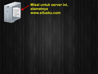 Misal untuk server ini,
alamatnya
www.situsku.com
 