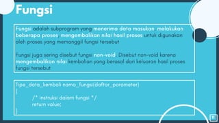 Dasar-Dasar Pemrograman - 8 Pemrograman Modular | PDF