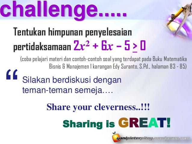 Pertidaksamaan Kuadrat: Digital Blackboard